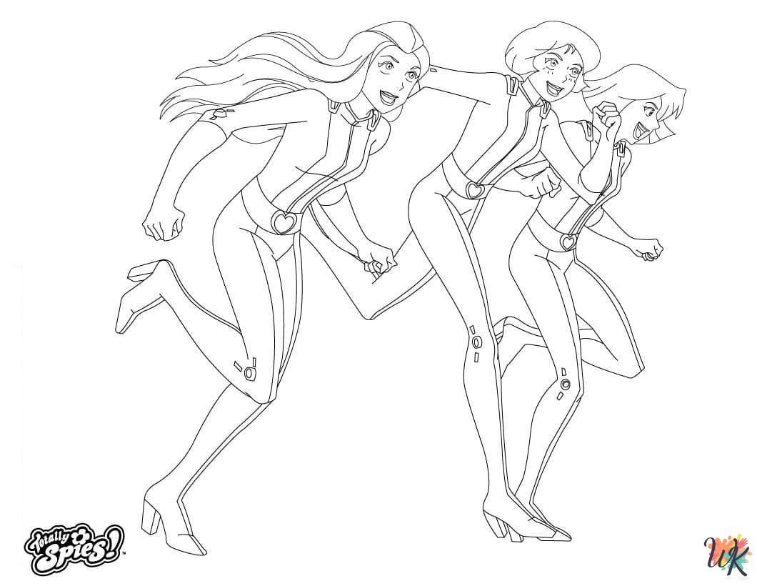 Totally Spies ornaments coloring pages