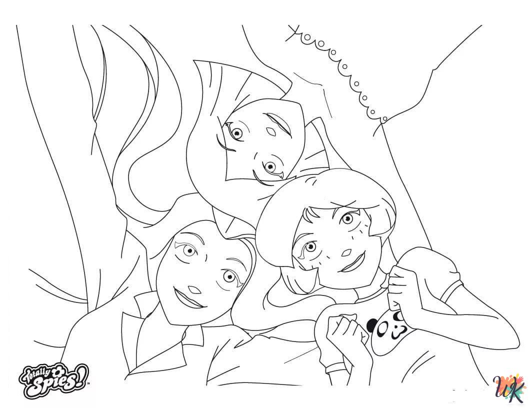 easy Totally Spies coloring pages