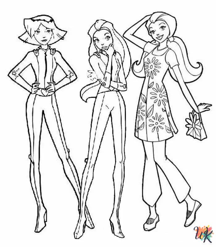 free printable Totally Spies coloring pages for adults