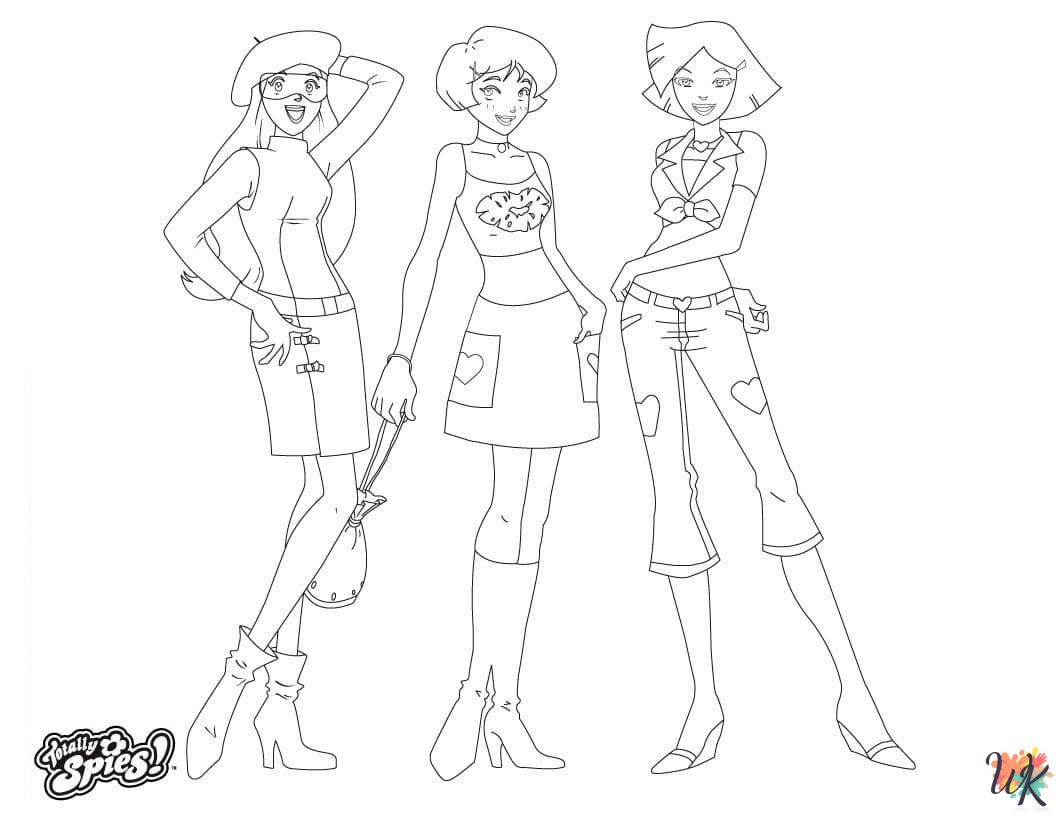 adult coloring pages Totally Spies