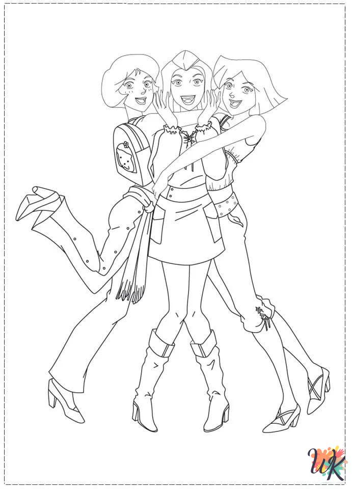 free Totally Spies tree coloring pages 1