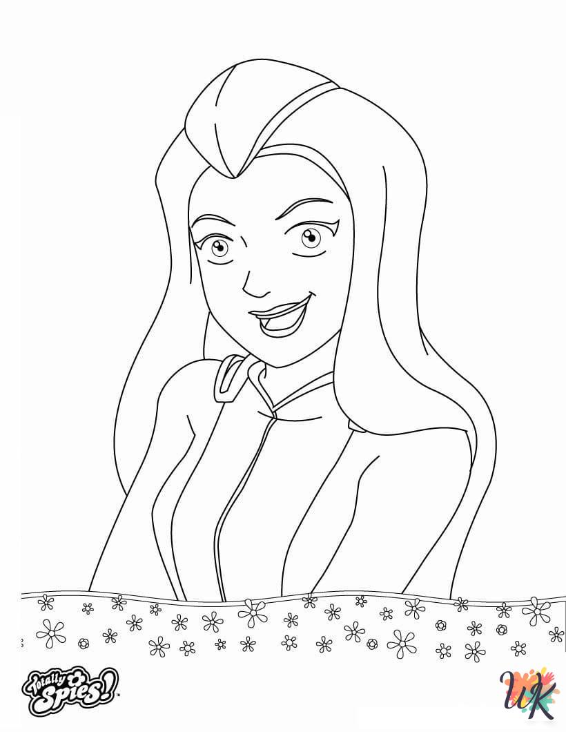 free Totally Spies printable coloring pages