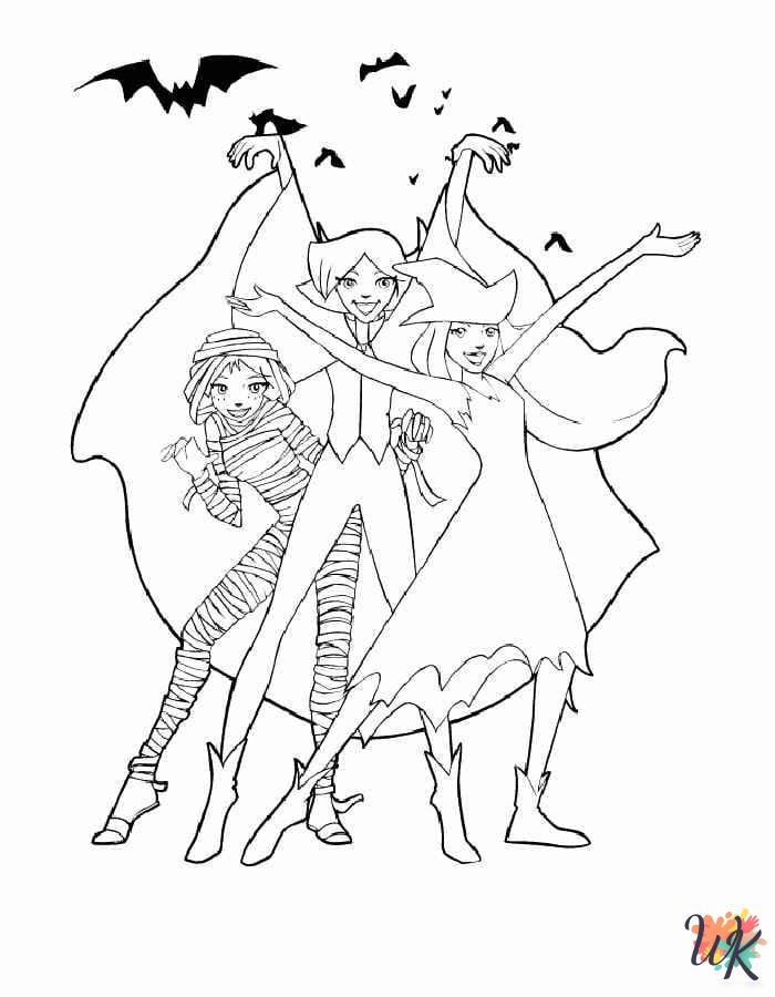 detailed Totally Spies coloring pages for adults