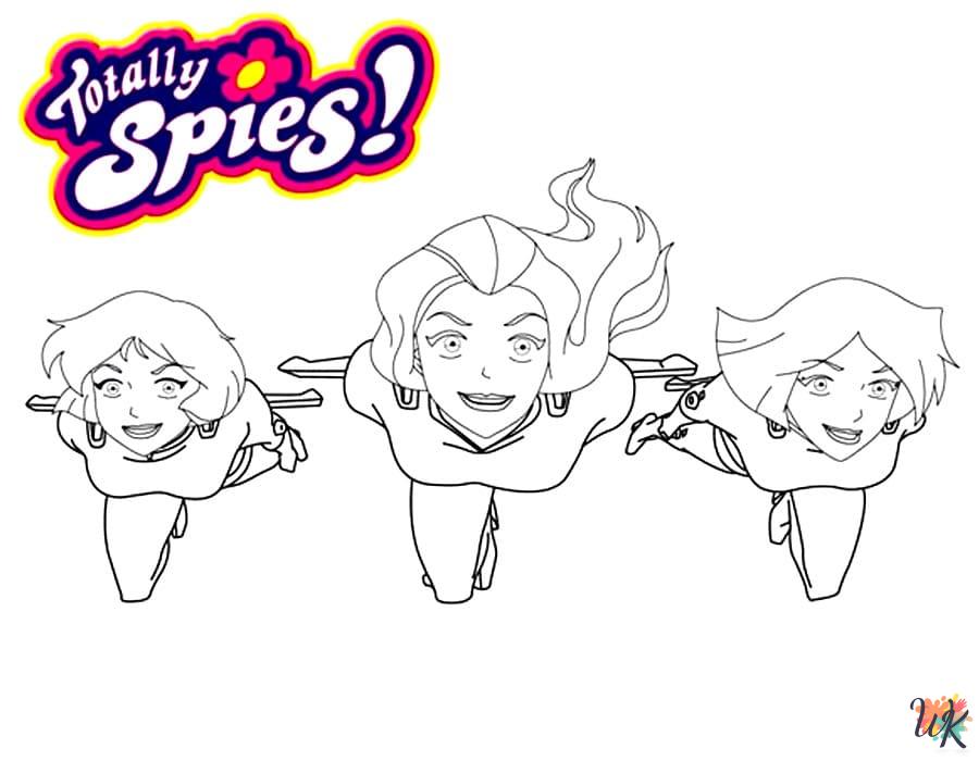 Totally Spies coloring book pages