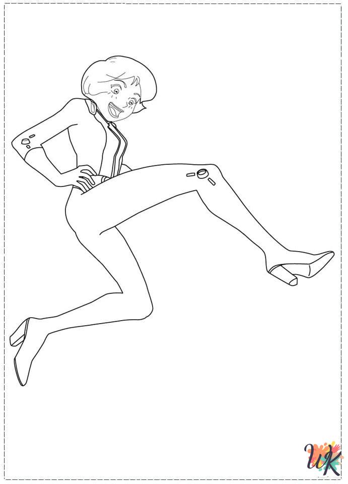 detailed Totally Spies coloring pages