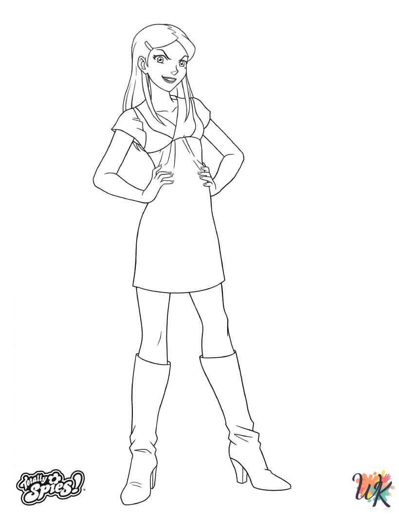 preschool Totally Spies coloring pages