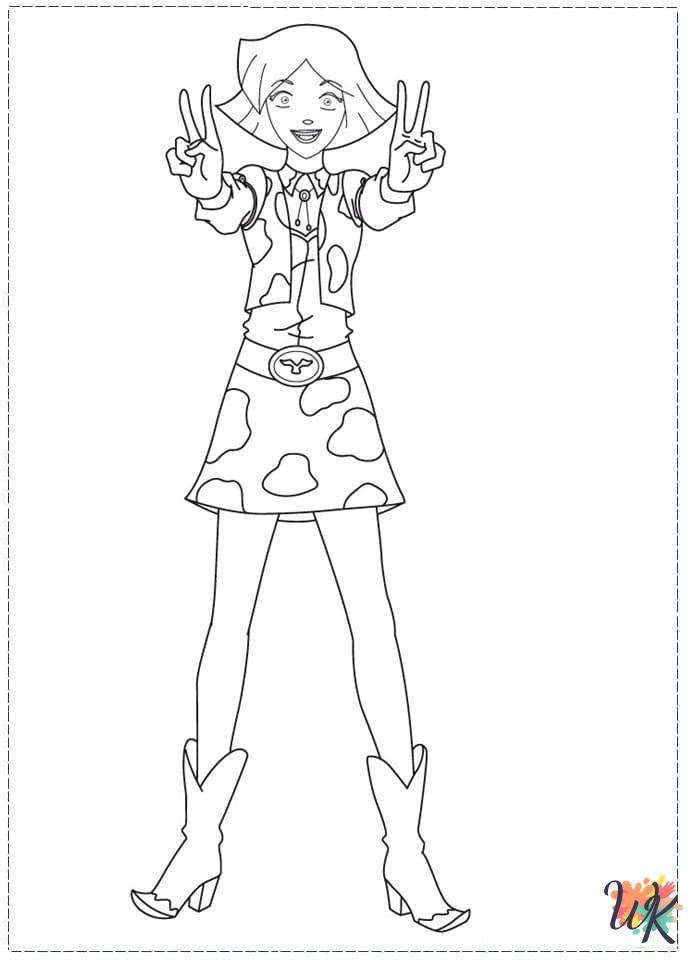 detailed Totally Spies coloring pages for adults