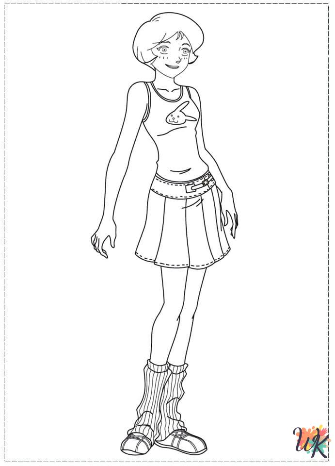 kawaii cute Totally Spies coloring pages