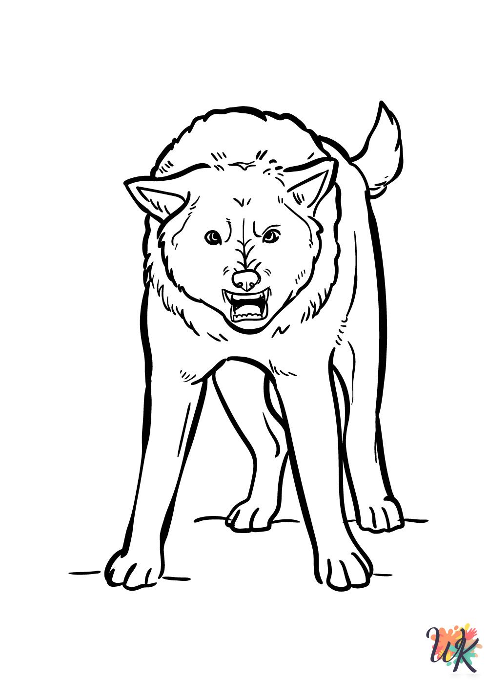 Wolf free coloring pages