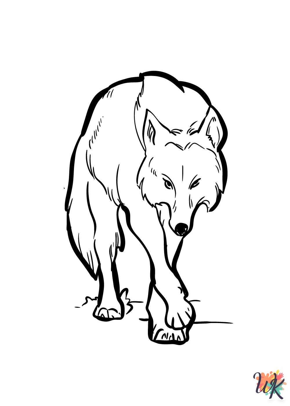free coloring Wolf pages