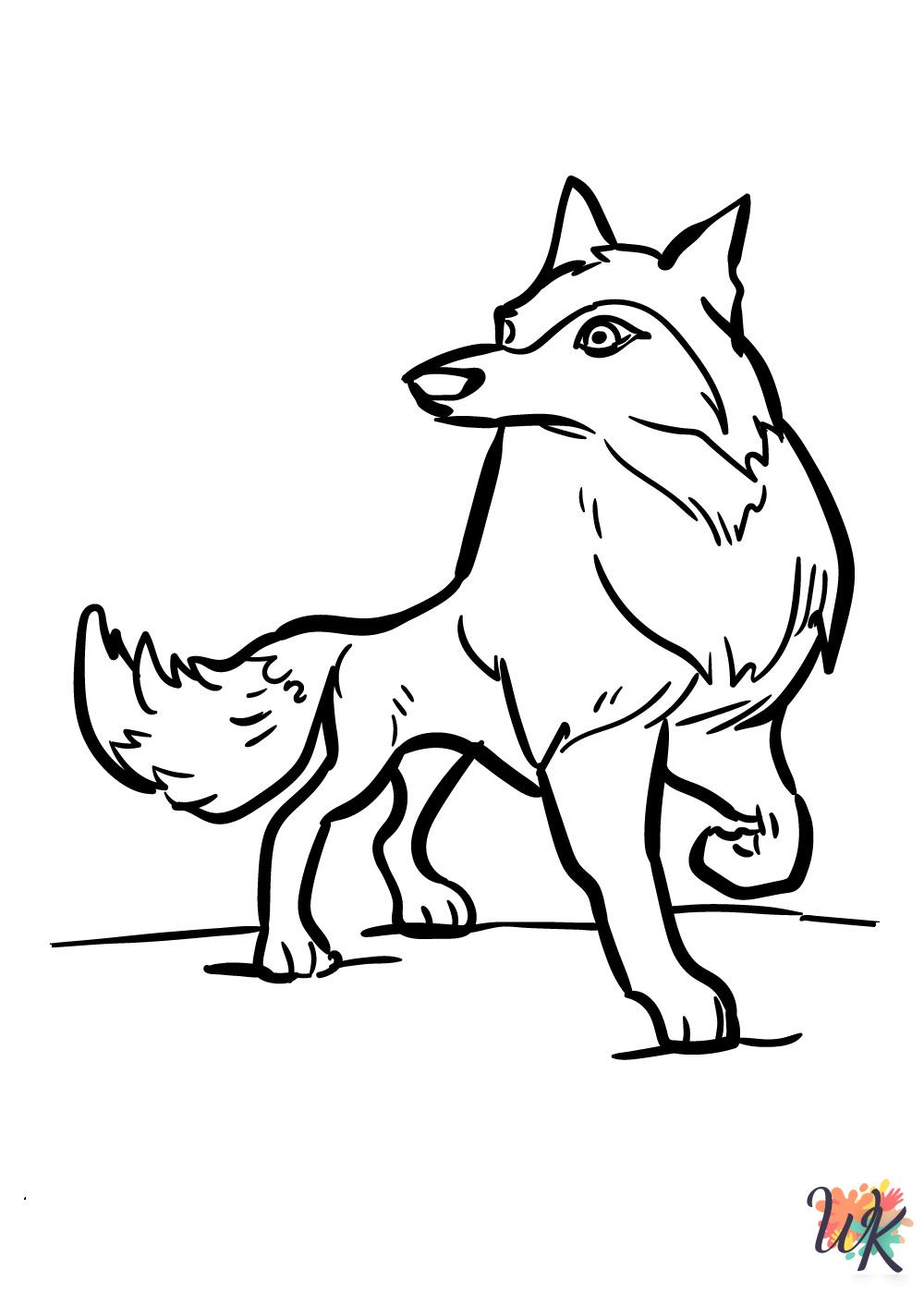 Wolf coloring pages free
