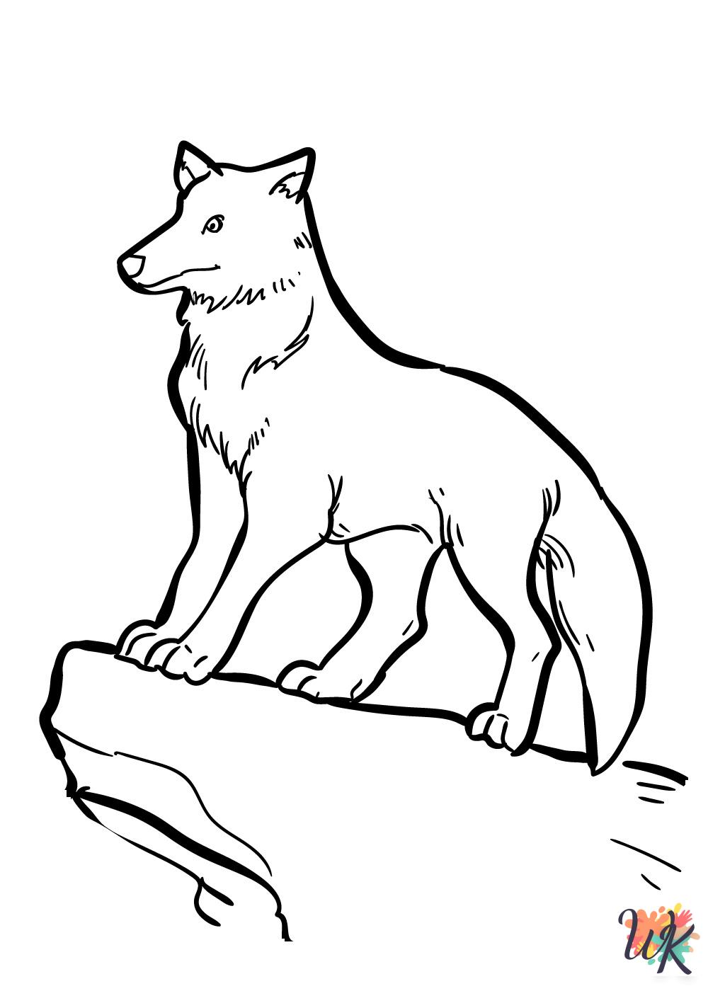 Wolf ornament coloring pages