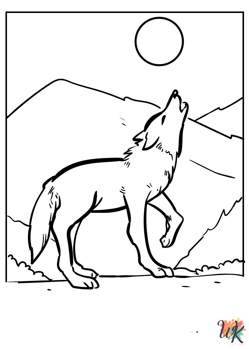 grinch cute Wolf coloring pages