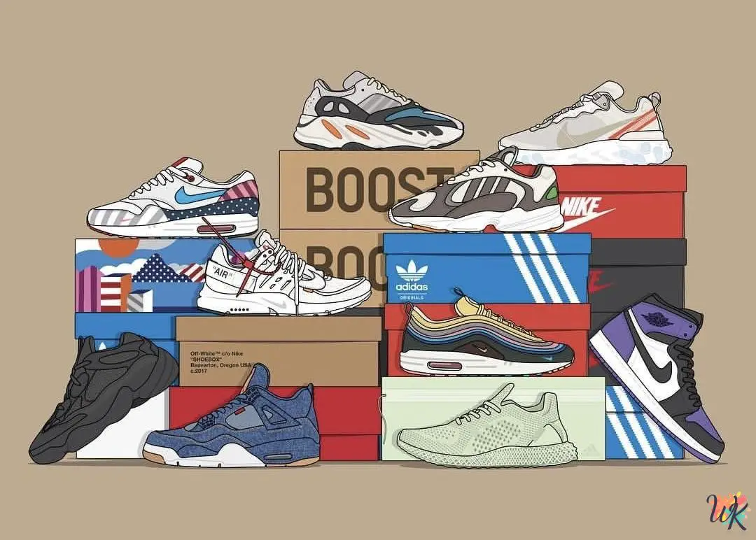 Sneaker coloring pages 1 Sneaker coloring pages