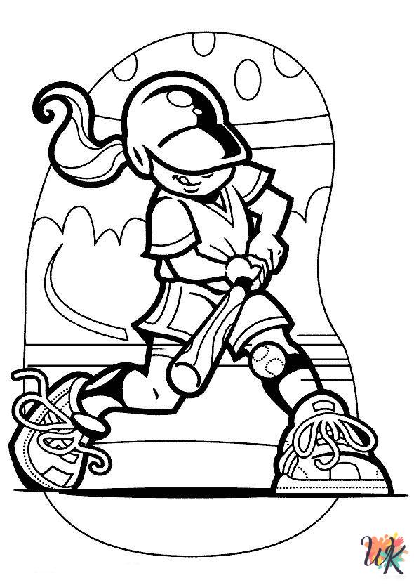 Baseball decorations coloring pages