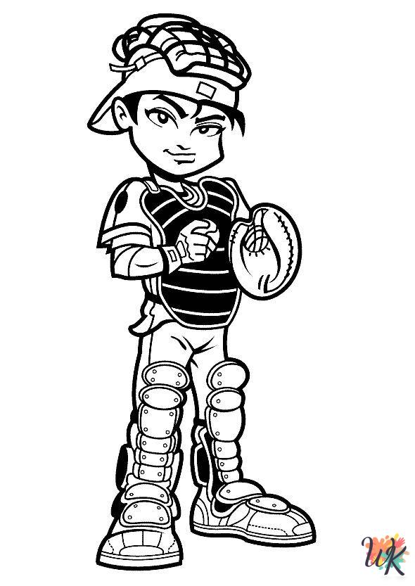 Baseball free coloring pages