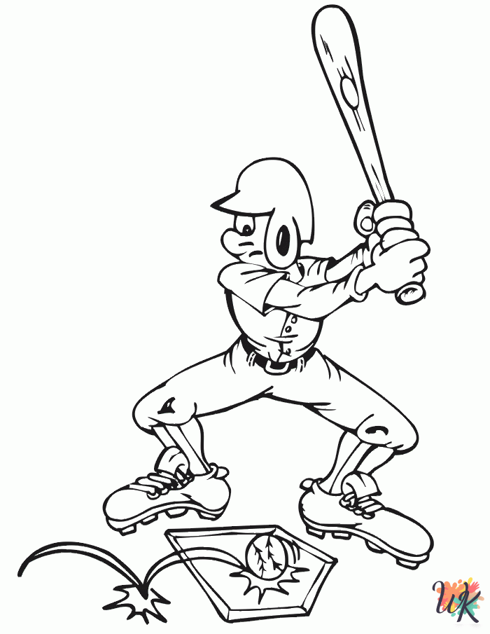 coloring pages for kids Baseball