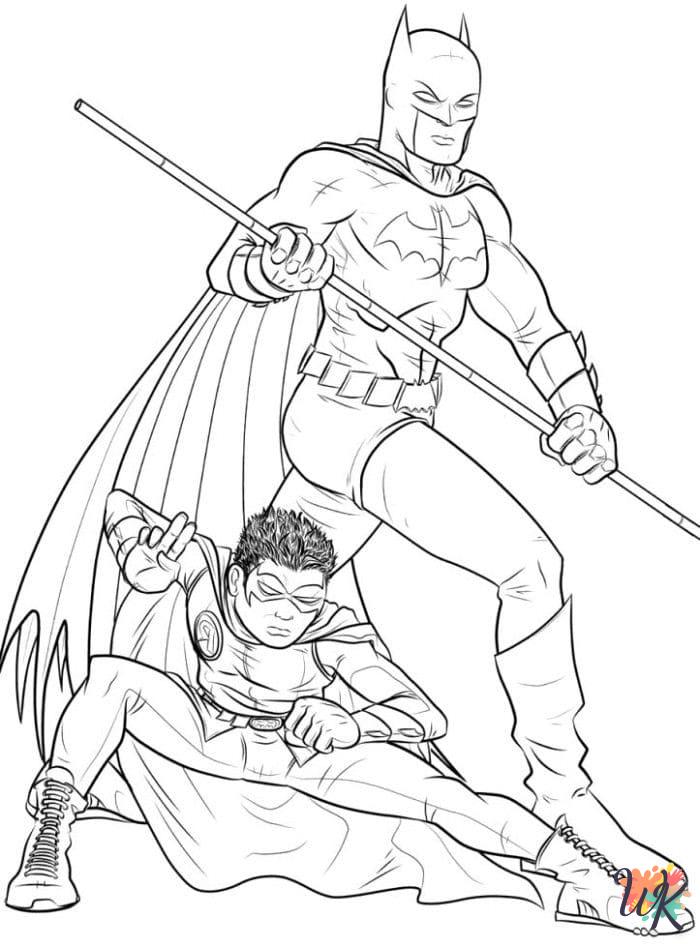 Batman themed coloring pages