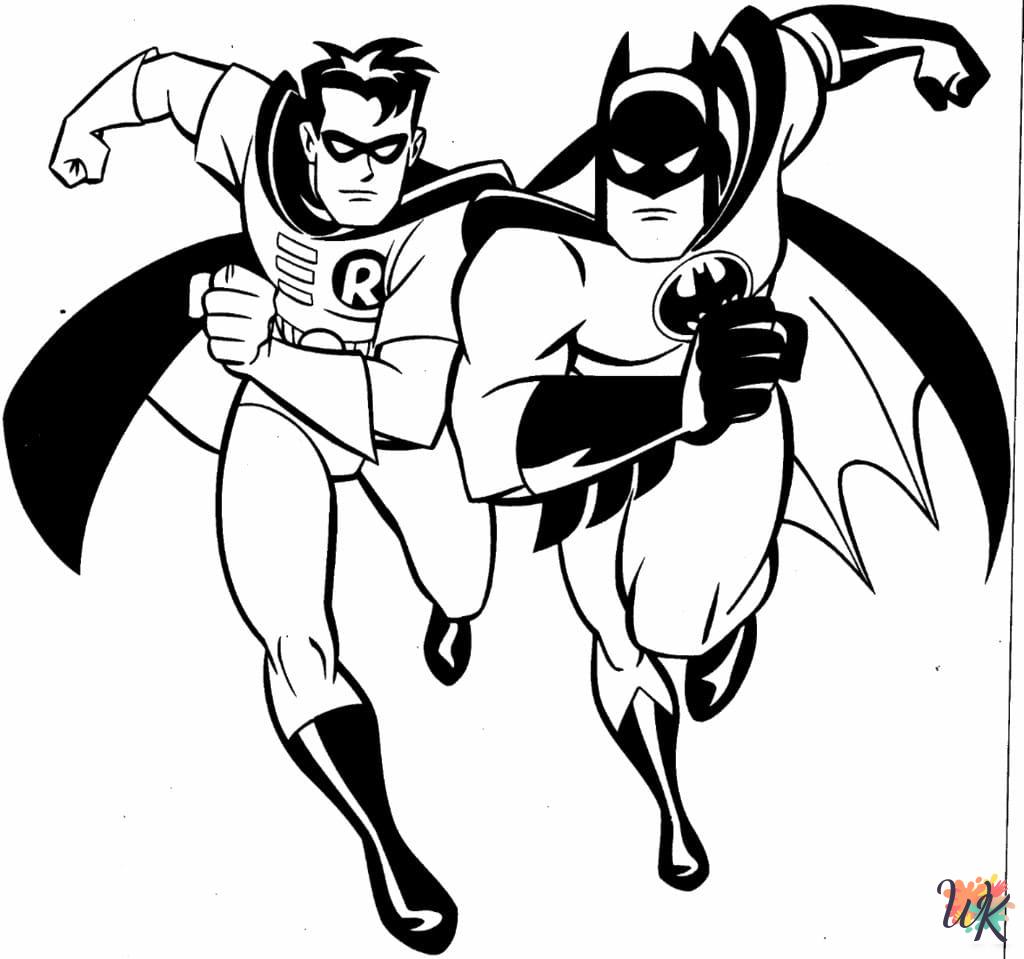 Batman themed coloring pages