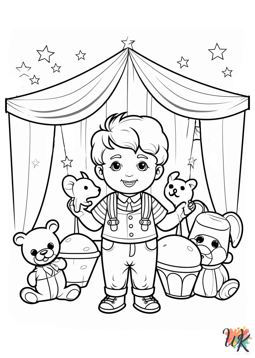 Circus coloring pages printable free