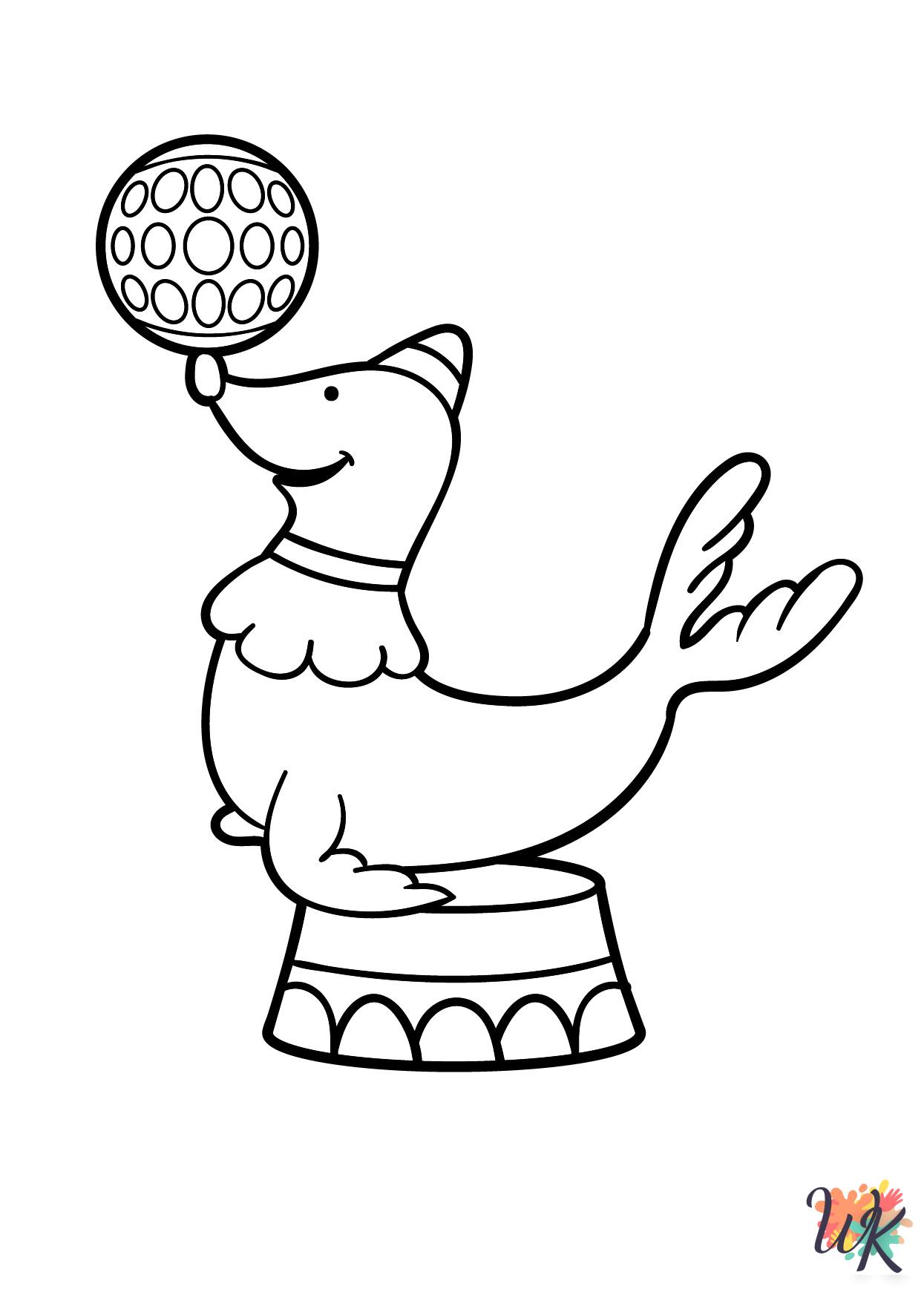 preschool Circus coloring pages