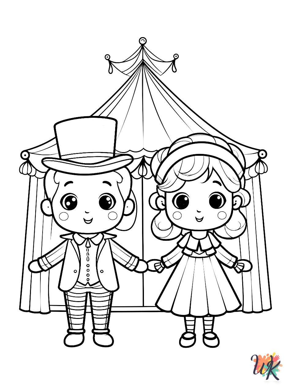 Circus coloring pages easy