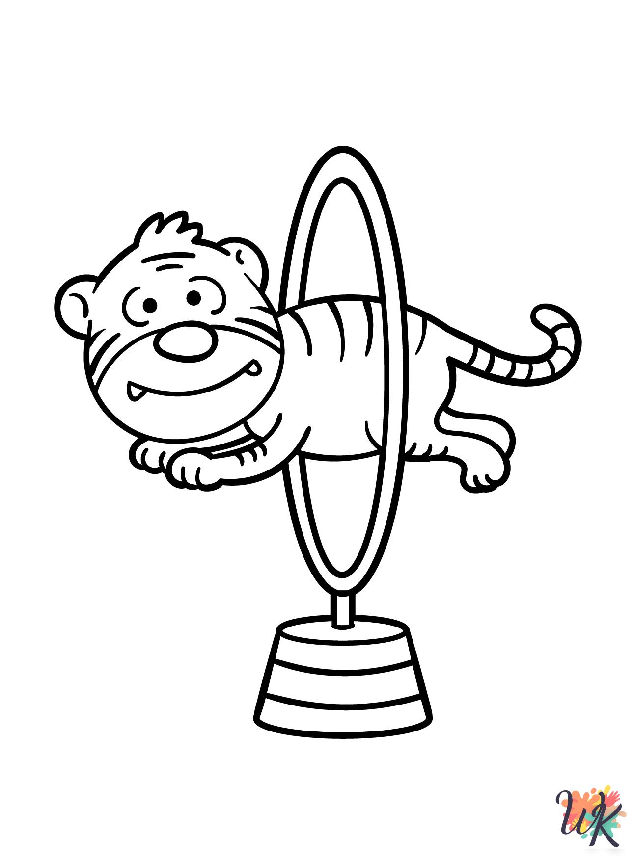 free Circus printable coloring pages