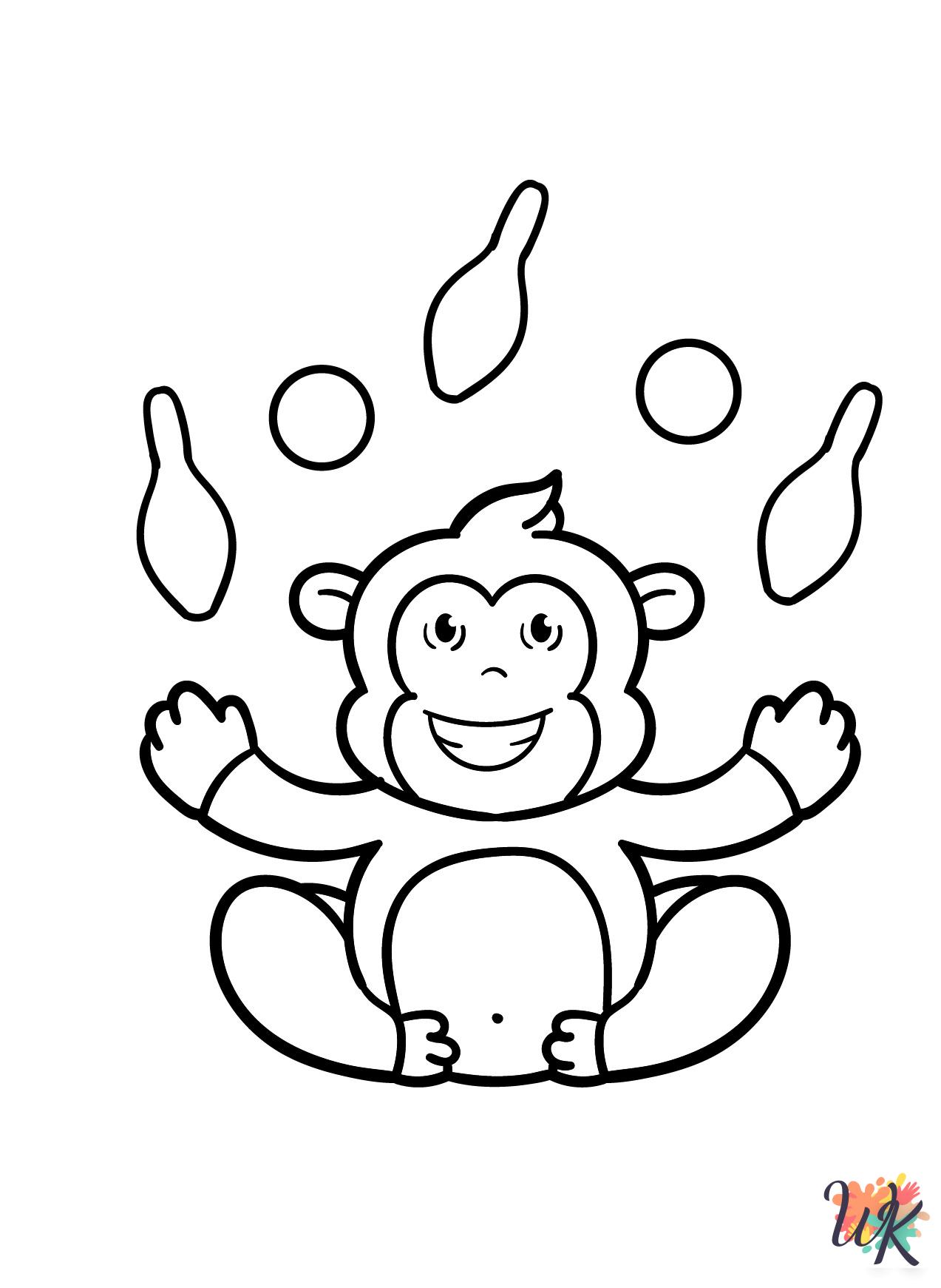 Circus coloring book pages