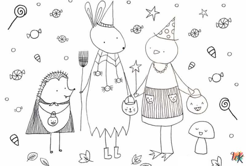coloring pages for Cute Halloween