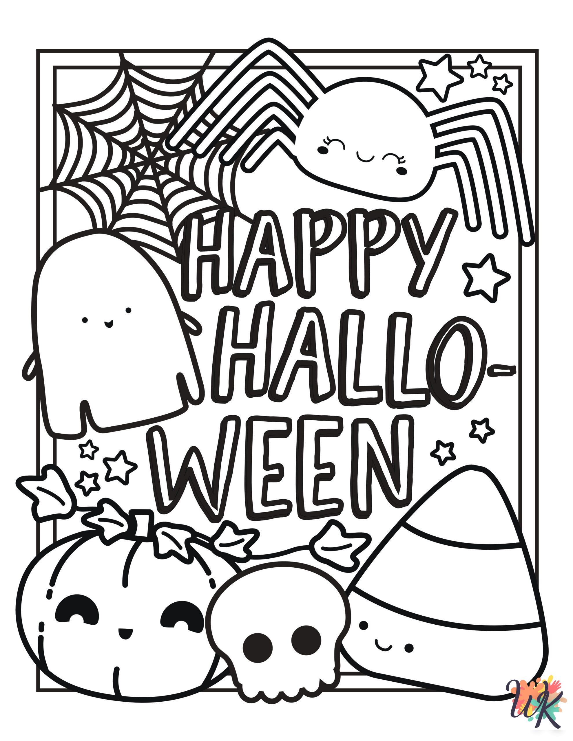 kids Cute Halloween coloring pages