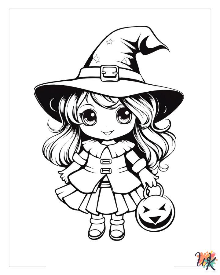 Cute Halloween coloring pages easy