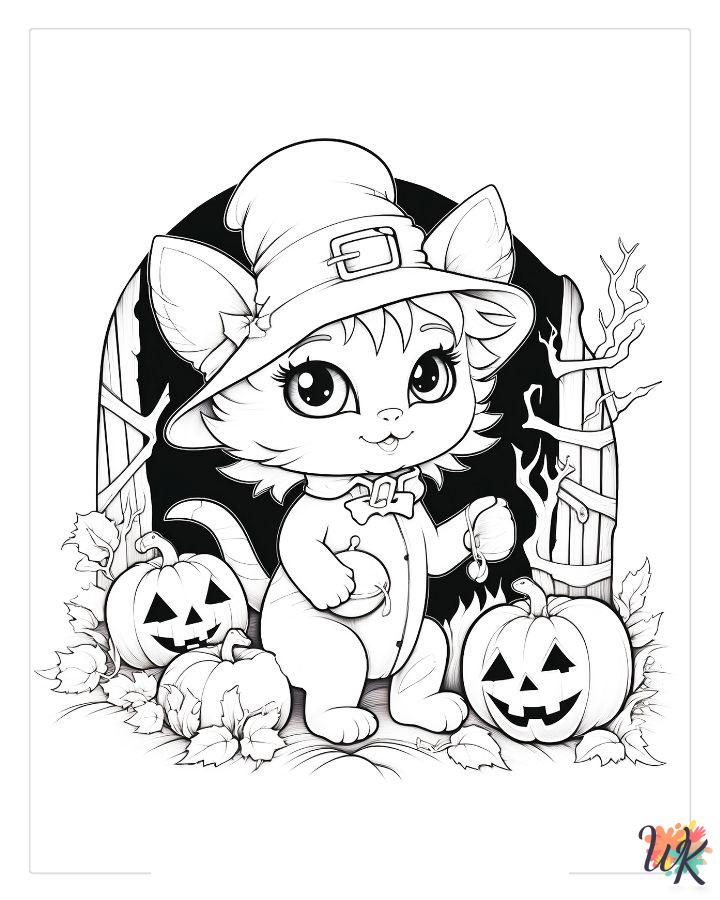 free adult Cute Halloween coloring pages