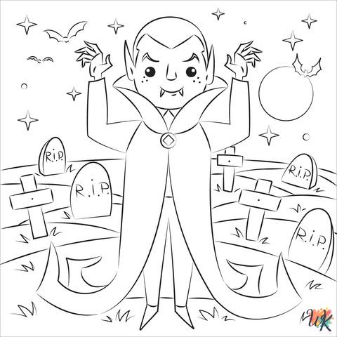 18 Dracula Coloring Pages For Kids