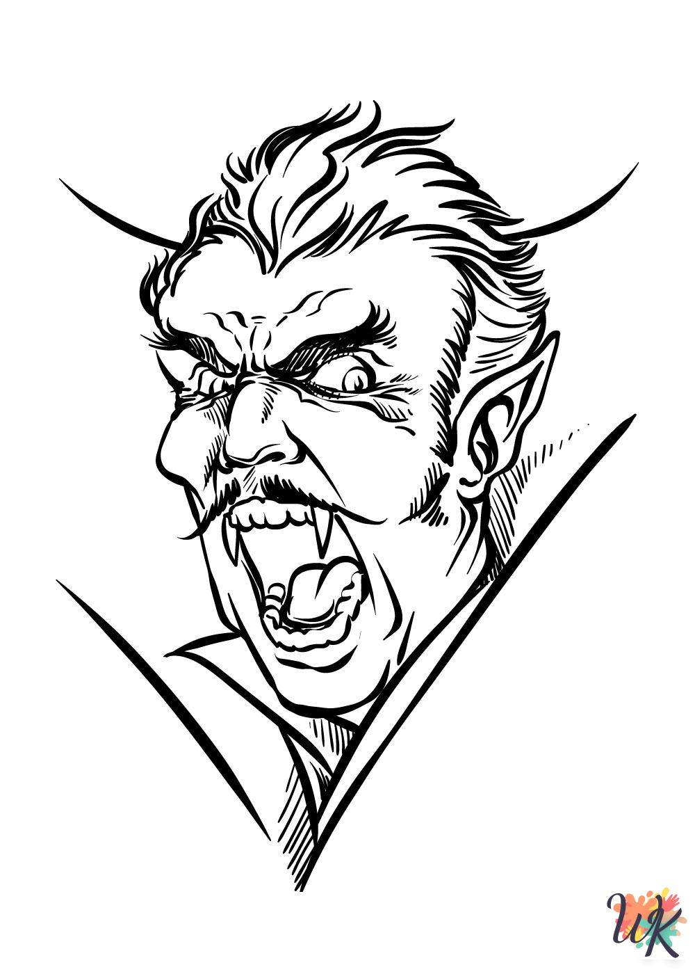 grinch cute Dracula coloring pages