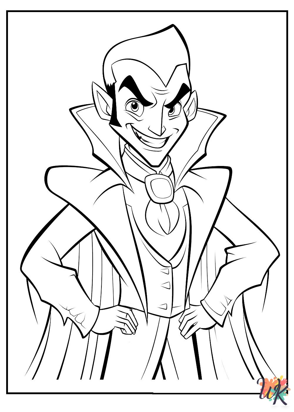 detailed Dracula coloring pages