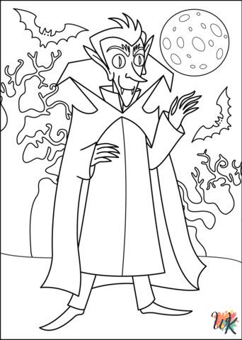 cute Dracula coloring pages