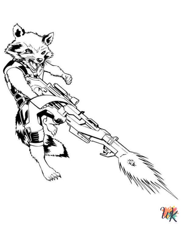 free Guardians of the Galaxy coloring pages pdf