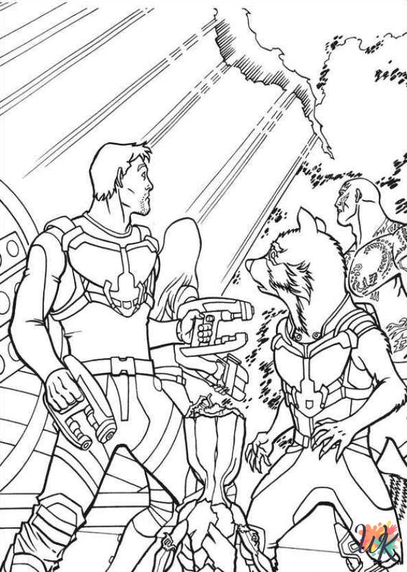 Guardians of the Galaxy ornaments coloring pages