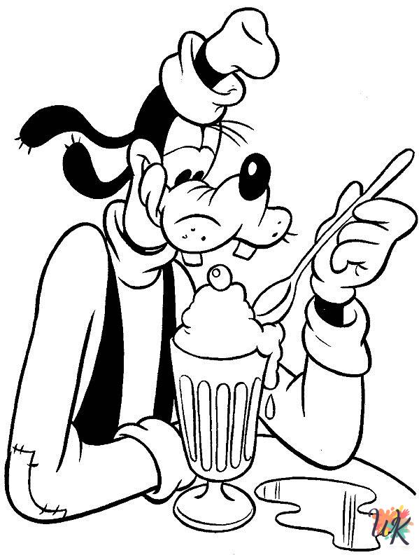 free printable Goofy coloring pages for adults