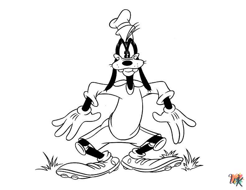 detailed Goofy coloring pages