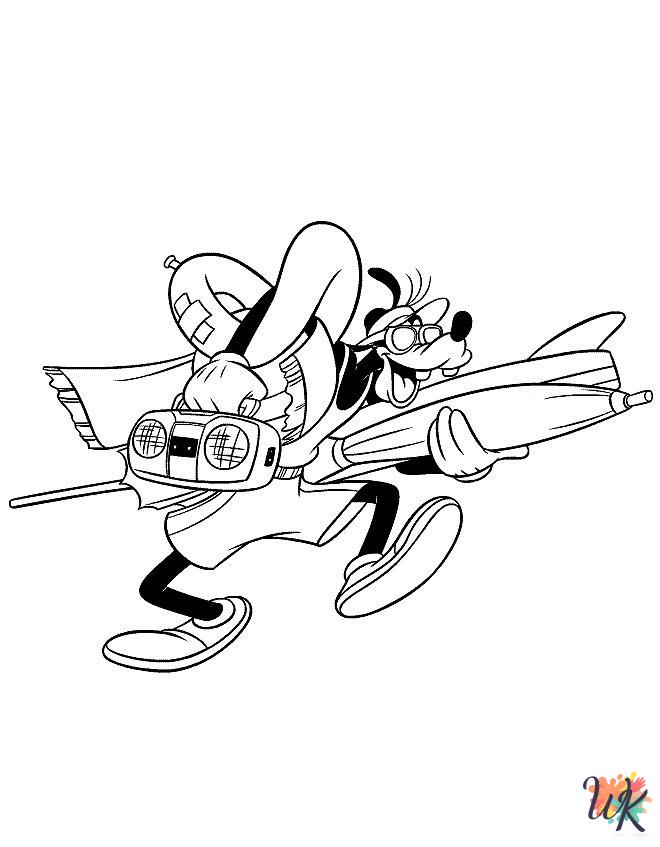 Goofy cards coloring pages