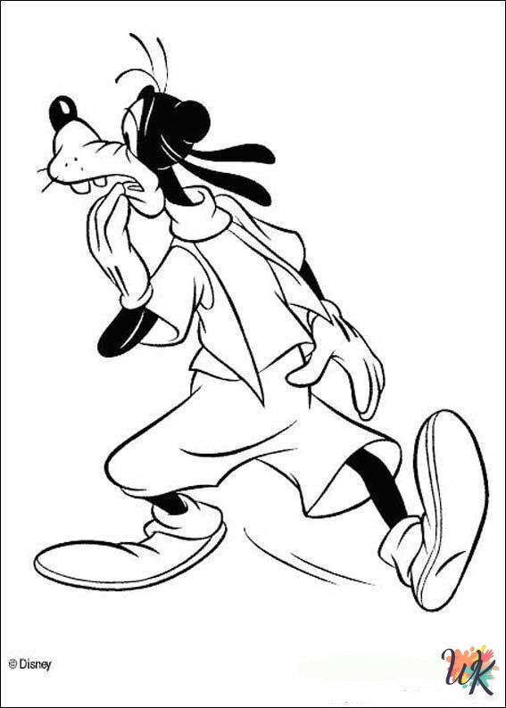 Goofy coloring book pages