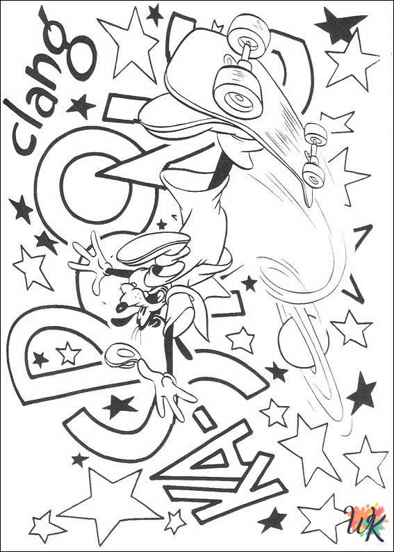 Goofy printable coloring pages