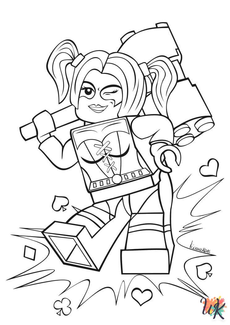 Harley Quinn coloring pages for preschoolers