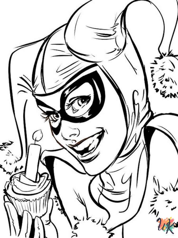 Harley Quinn coloring pages for adults