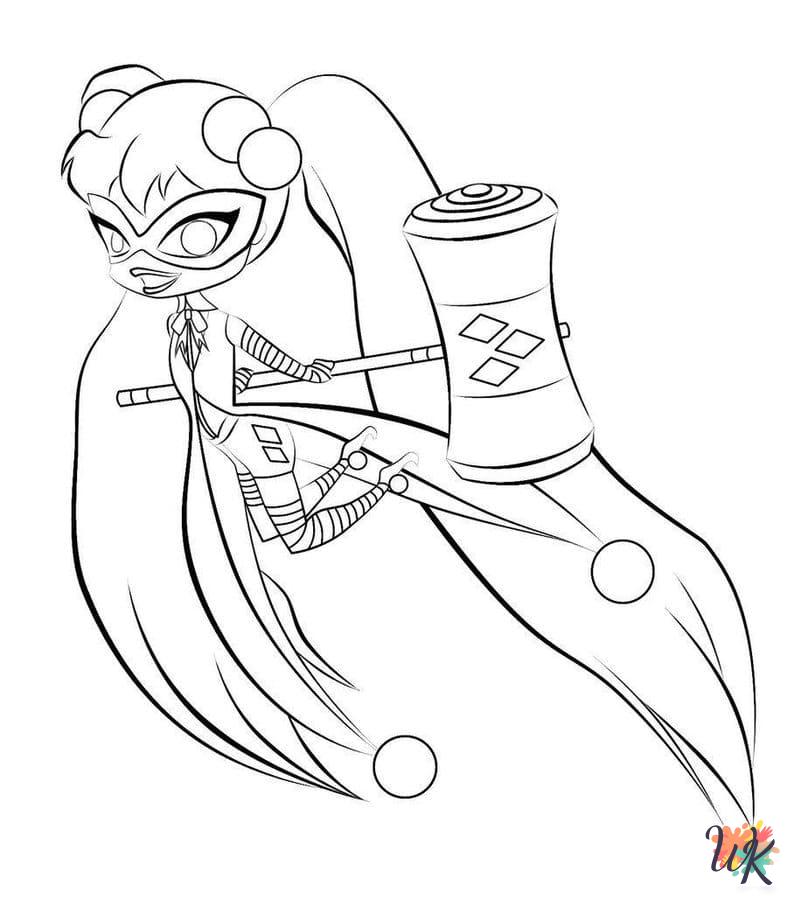 free printable Harley Quinn coloring pages