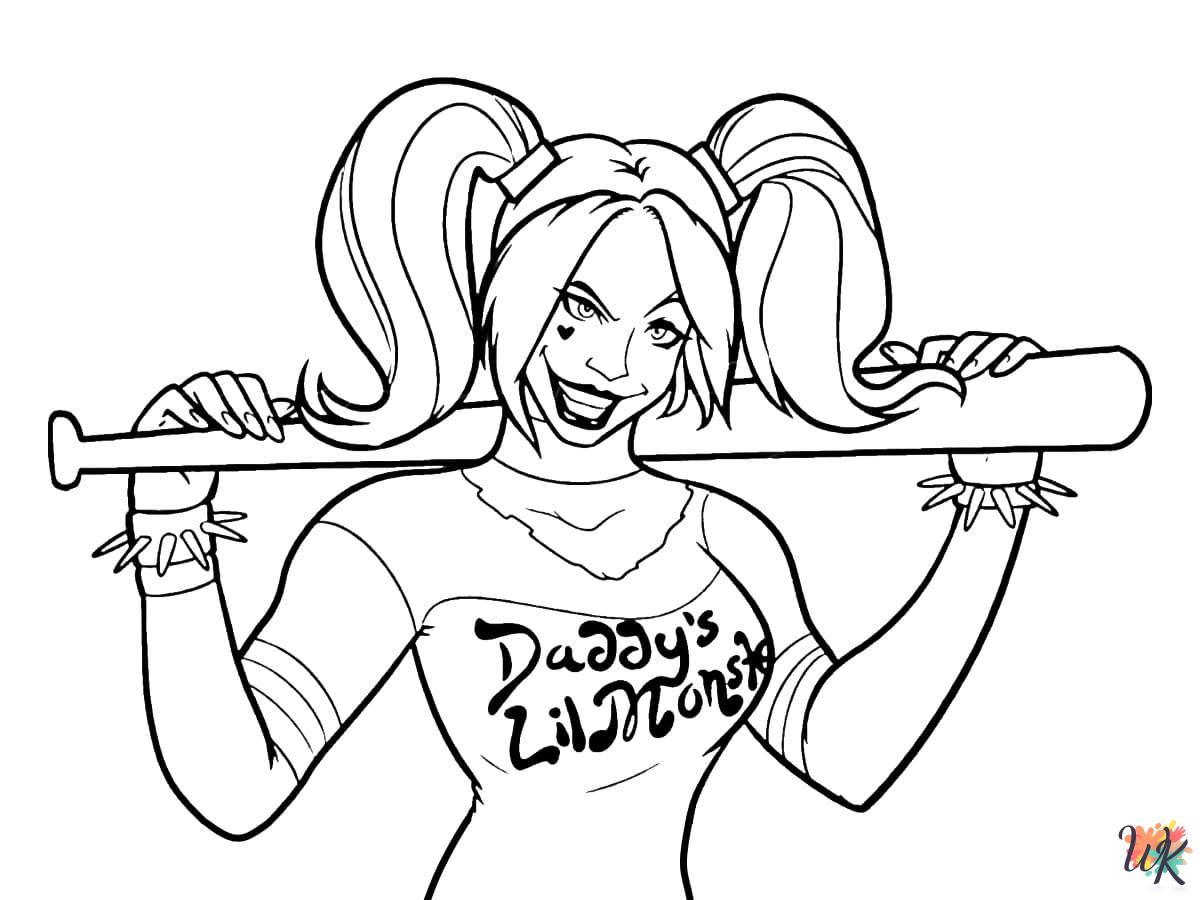 printable coloring pages Harley Quinn