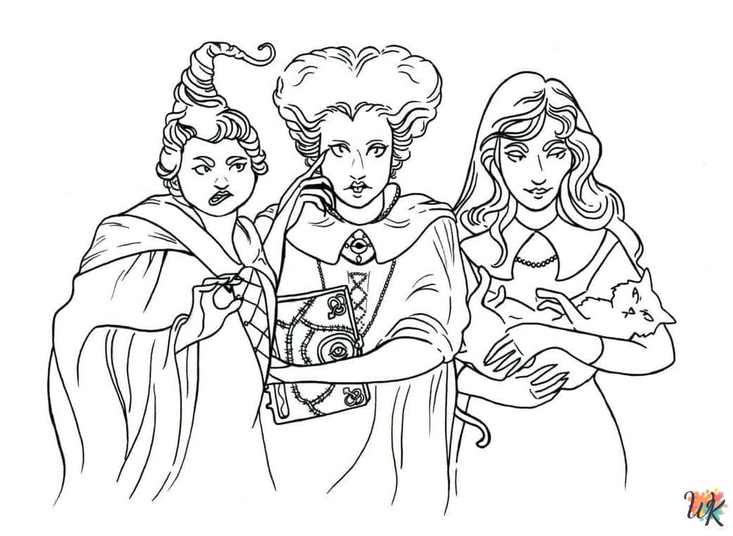 Hocus Pocus adult coloring pages