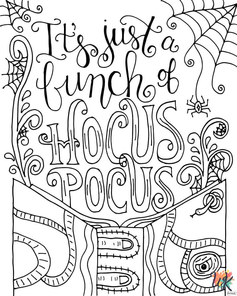 detailed Hocus Pocus coloring pages for adults