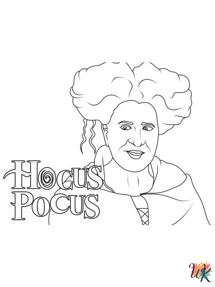 printable Hocus Pocus coloring pages for adults